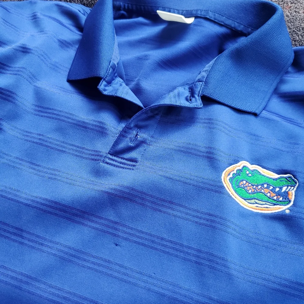 Adidas University Of‎ Florida Gators Polo Shirt Blue Mens L Short Sleeve